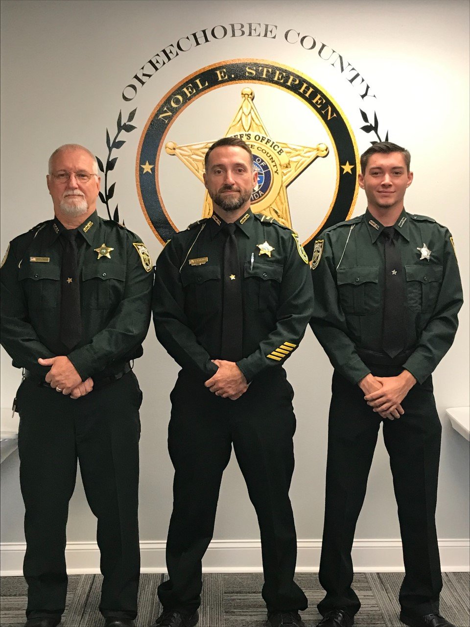 We are pleased to show Captain John Rhoden (Ret.), his son, Lt. John Rhoden Jr., and his son, Detention Deputy Recruit Logan Rhoden.

What a great upbringing all of these men have provided. Will there be a fourth?